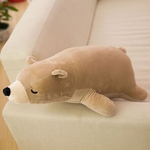 Desenhos animados que dorme urso polar bonito Pelúcia Boa presente de aniversário Huggable Pillow para presentes dos miúdos Meninas 50 centímetros