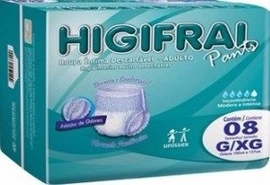 Higifral Pants Roupa Intima G/eg C/ 8 Un