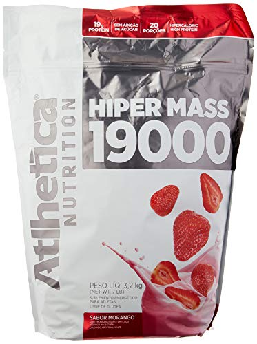 Hiper Mass 19000 Refil Morango, Athletica Nutrition, 3200g