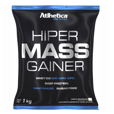 Hiper Mass Gainer Pro Series 1kg - Sabor Baunilha - Atlhetic - Atlhetica Nutrition