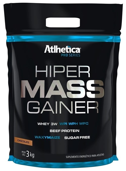 Hiper Mass Gainer Pro Series 3Kg Refil - Atlhetica Nutrition (Chocolate)