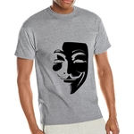 Homem Facial Padrão Makeup Impressão T-shirt Camisa Casual
