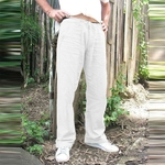 Homem simples pista reta Calças Jogger Drawstring calças Casual Calças