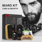 Homens Beard Grooming Set Beard Hidratante Toner Comb Essence Styling Scissor Set