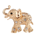 Homens Bonitos Rhinestone Embutidos Elefante Esmalte Animal Broche Pin Bag Badge Gift