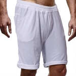 Homens Casual cor sólida Quick-seco frouxo Esportes calças curtas Gym Metade Calças Gostar