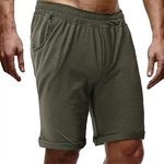 Homens Casual cor sólida Quick-seco frouxo Esportes calças curtas Gym Metade Calças