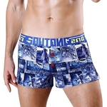 Homens Colorido U Convexo Bojo Bolsa Boxers Briefs Low Rise Underwear Cuecas