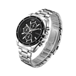 Men Luxury Stainless Steel Quartz Military Sport Steel Band Dial Wrist Watch A
