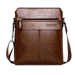 Homens Fashion Business PU Leather Crossbody Bag