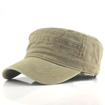 Homens Hat Casual Cap Flat Top Lavados Velho Design de Moda Casquette Fácil Correspondência de Roupa Diária