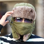 Men Winter Thicken Warm Fleece Ear Care Cap Máscara para esqui ao ar livre