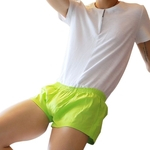 Homens Loose Casual Solid Color Respirável Boxer Shorts Briefs Underwear Cuecas