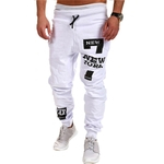 Homens moda casual com cordão letras impressas Sports Pants