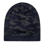 Homens Moda inverno quente de veludo Knitting Camouflage Ski Hat Wool Cap Hat Beanie