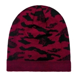 TS Homens Moda inverno quente de veludo Knitting Camouflage Ski Hat Wool Cap Hat Beanie