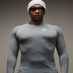 Homens Mulheres Quick Dry Long Sleeve T Shirt Sports Academia de Treinamento Magro roupa