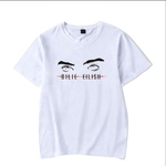 Homens Mulheres Verão Billie Eilish cantora pop Ocean Eyes Impressão manga curta T-shirt