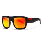 Homens polarizada espelho HD lente quadrada Sunglasses