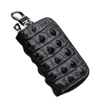 Men Portable Zipper Key Bolsa PU Leather Car Key Holder Organizador Mini Bolsa Redbey