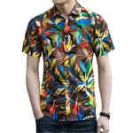 Homens praia havaiana Verão Casual Camisa manga curta Moda Impressão Tops