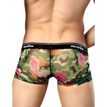 Homens Sexy Underwear Rosa macia impressão malha respirável cintura baixa Briefs ultrafinos Calças curtas