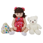 Hoomai lindo 48 centímetros todo Presente de Natal Silicone Reborn Baby Dolls Realistic princesa Menina Reborn Dolls Kids Play Toy
