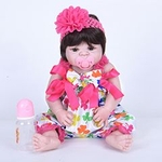Hoomai lindo 55 centímetros todo Presente de Natal Silicone Reborn Baby Dolls Realistic princesa Menina Reborn Dolls Kids Play Toy