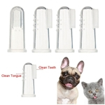 HOT 4 Pc Macio Pet Dedo Pet Escova de Dentes Cão Cuidados Dentais Massagem Escova Adição Má Respiração Tártaro Cuidados Dentes Cão