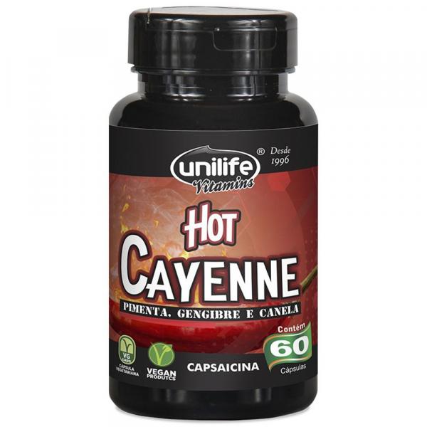 Hot Cayenne (Pimenta, Gengibre e Canela) 500mg 60 Cápsulas Unilife
