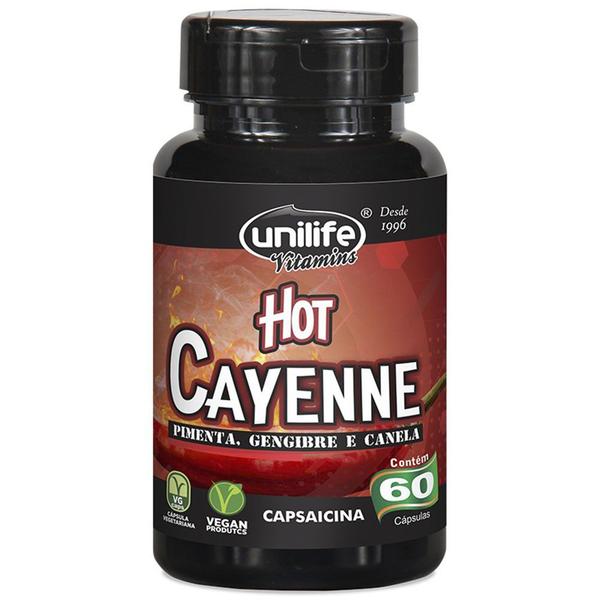 Hot Cayenne (Pimenta, Gengibre e Canela) 60 Cápsulas 500mg Unilife