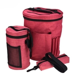 3pcs / conjunto diferente Tamanho Rose de armazenamento Red Bag Barrel para DIY Knitting Ferramenta de fio de lã Crochet Gancho