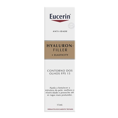Hyaluron Filler + Elasticity Eucerin FPS 15 Creme Contorno dos Olhos 15ml