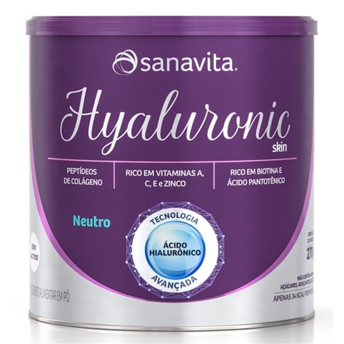 Hyaluronic Skin - Neutro - Lata 270g - Sanavita