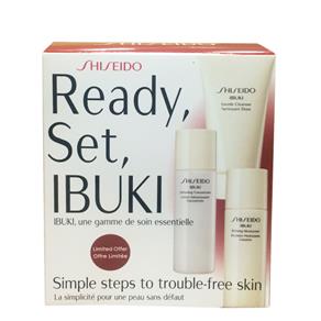 Ibuki Shiseido - Kit Mousse de Limpeza 30ml + Balanceador Concentrado 30ml + Hidratante 30ml Kit