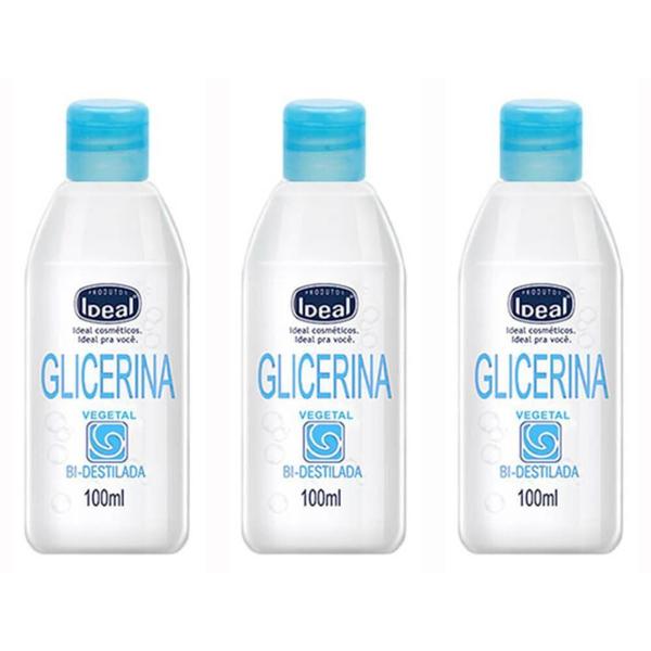 Ideal Glicerina Bi Destilada 100ml (Kit C/03)
