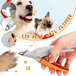 Iluminado LED 5X Espelho de Ampliação Pet Trimmer Nail Dogs Cães Clippers para Pet Care
