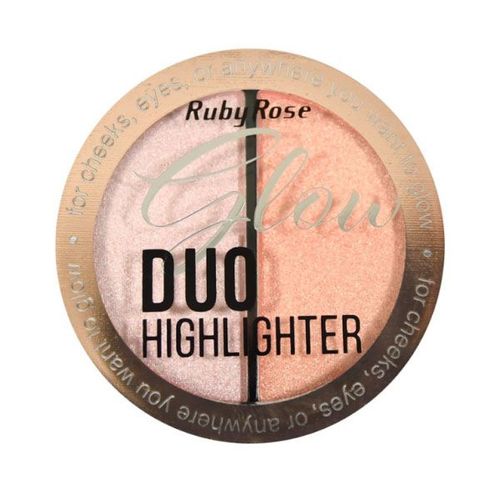 Iluminador Glow Duo Highlighter Ruby Rose Hb-7522 Cor 3