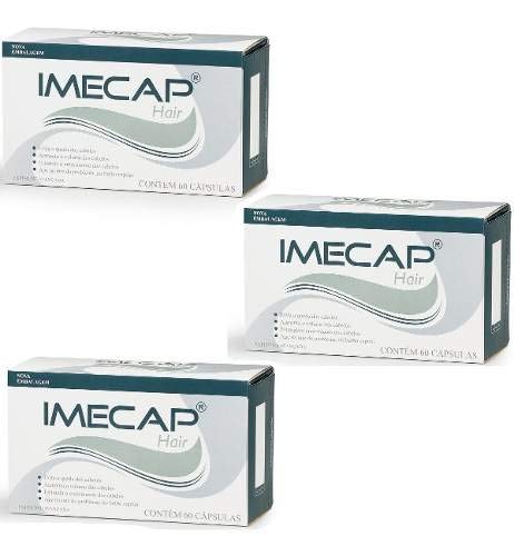 Imecap Hair 60 Capsulas - Kit com 3 X 60 = 180 Capsulas