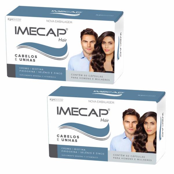 Imecap Hair Cabelos e Unhas com 60 Cápsulas 2 Unidades - Divcom