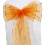 Imixcity Presidente Organza bonito Ribbon Bows Sash para casamento ou um banquete laranja 10PCS