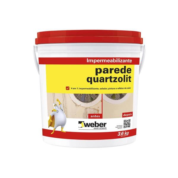 Impermeabilizante para Parede Branco 3,6kg - Quartzolit
