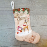 Imprimir Natal Meias Pingente Decorações de Natal Sock Gift Bags