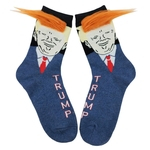 Imprimir Presidente Donald Trump Meias Unisex engraçado Adulto Casual Falso Stocking 3D Socks cabelo