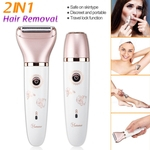 2 In1 Wet Dry Mulheres Lady Shaver Shaving Machine Face Removedor de pêlos no corpo