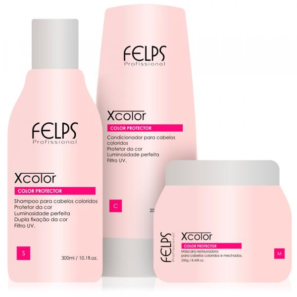 INATIVO Felps Xcolor Kit Color Protector - Shampoo, Condicionador e Máscara - Home Care - Felps