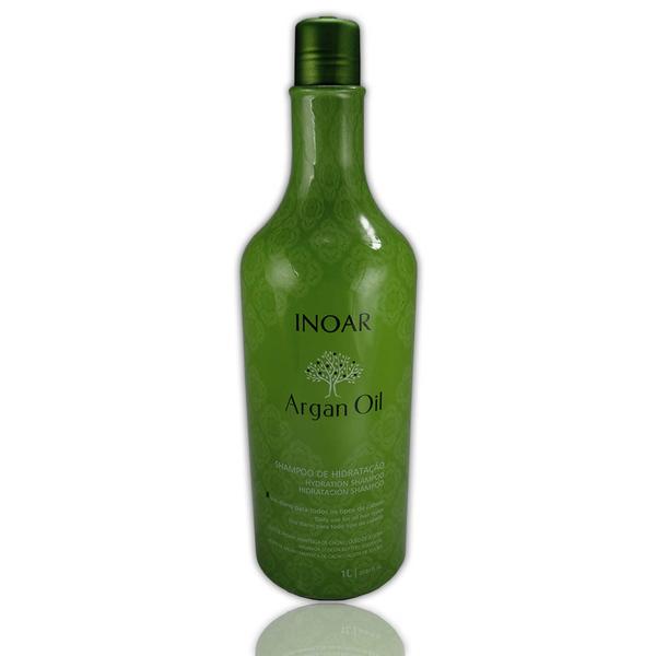 INATIVO Inoar Argan Oil Shampoo de Hidratação - 1L - Inoar
