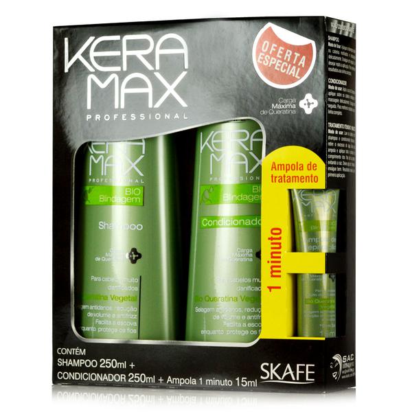 INATIVO Keramax Bio Blindagem - Kit Shampoo + Condicionador + Ampola - Skafe