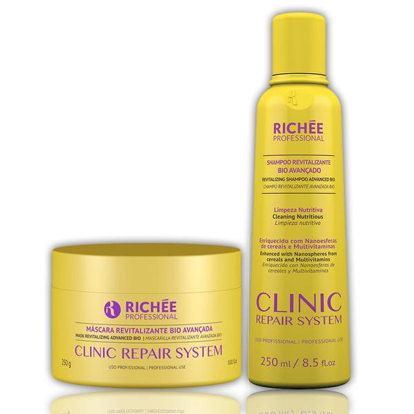 INATIVO Richée Clinic Repair System - Kit Shampoo e Máscara Revitalizante Bio Avançado - Richée Professional