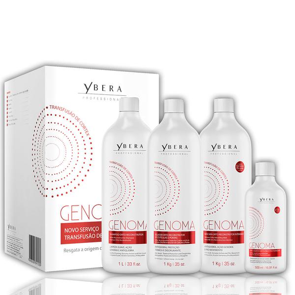 INATIVO Ybera Kit Genoma Shampoo, Fio Líquido, Másc e Selador Orto Recons de Cutícular e Pontas - Ybera
